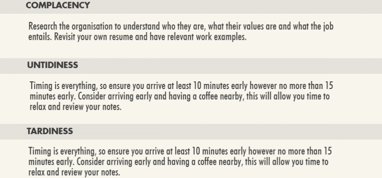 The 7 Deadly Interview Sins; Are you guilty?